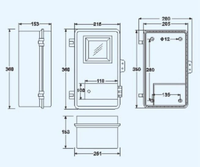 Single Phase Electricity Meter Box SMC